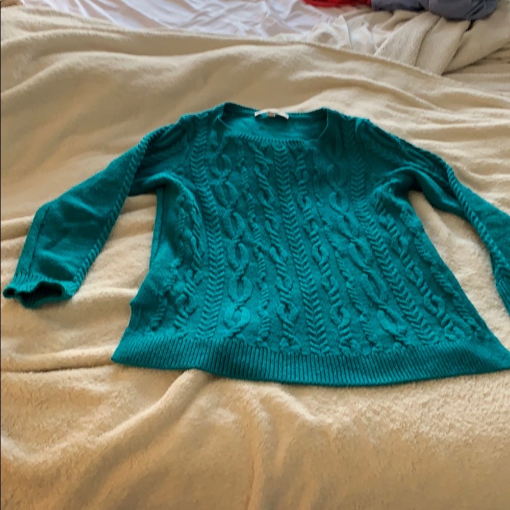 Cable knit tunic sweater